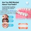Care Spring 2 Pcs Silicone Reline Denture Set Cosmetic Teeth for Perfect Smile, Temporary Tooth Filling Fake Teeth Covers The Bad Teeth, Clip in Veneers Teeth Top And Bottom for Men Women view 2
