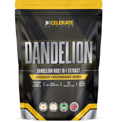 Dandelion Root Capsules High Strength 6500mg Vegan 10:1 Dandelion Extract Taraxacum Officinale Capsule Traditional Herbal Supplement - Letterbox Friendly, Vegan by XCelerate Nutrition (90 Capsules)