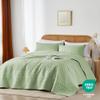 akkialla King/Cal King Size Quilt Bedding Set,Sage Green Lightweight Microfiber Soft Bedspread,Modern Style Geometric Pattern Coverlet Set for All Seasons,3 Piece(1 Quilt,2 Pillow Shams) view 2