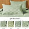 akkialla King/Cal King Size Quilt Bedding Set,Sage Green Lightweight Microfiber Soft Bedspread,Modern Style Geometric Pattern Coverlet Set for All Seasons,3 Piece(1 Quilt,2 Pillow Shams) view 4
