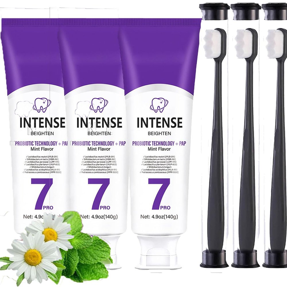 7-Pro Intensive Toothpaste, 7PRO Intense Whitening Toothpaste with 7 Probiotics for Teeth, Shining Everyday, 2025 New Upgrade Natural Deep Cleaning Care Toothpastes for All Teeth (3)