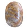 KYEYGWO Irregular Orange Moonstone Palm Worry Stone Polished Crystals and Healing Stones for Positive Energy Meditation, 38-80 mm view 1