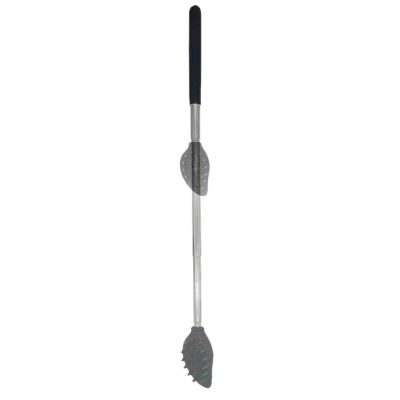 Telescoping Back Scratcher, Silicone Brush Body Scrubber, 67cm, Portable Hand Massager, with Stainless Steel Handle, Extendable Body Scratcher for Itching Relief, Bath, Massage