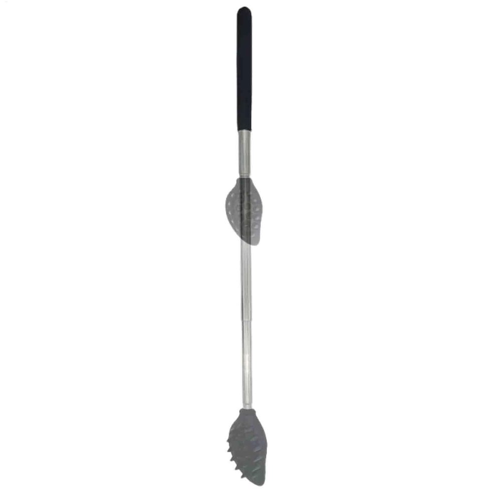 Telescoping Back Scratcher, Silicone Brush Body Scrubber, 67cm, Portable Hand Massager, with Stainless Steel Handle, Extendable Body Scratcher for Itching Relief, Bath, Massage