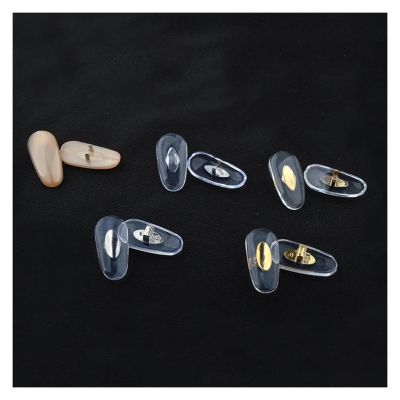 20pcs PVC Eyewear Glasses Nose Pads Eyeglasses Repair Nose Pad Accessory Clip On Push In Style(14mm G P)