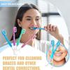 10PCS 5 in 1 Toothbrush & Floss, Mini Toothbrush 5 in 1 Tool, Disposable Mini Toothbrushes, Portable Pre-Pasted Mini Travel Toothbrush Set with Floss & Tongue Scraper - Mixed view 2