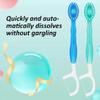 10PCS 5 in 1 Toothbrush & Floss, Mini Toothbrush 5 in 1 Tool, Disposable Mini Toothbrushes, Portable Pre-Pasted Mini Travel Toothbrush Set with Floss & Tongue Scraper - Mixed view 3