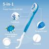 10PCS 5 in 1 Toothbrush & Floss, Mini Toothbrush 5 in 1 Tool, Disposable Mini Toothbrushes, Portable Pre-Pasted Mini Travel Toothbrush Set with Floss & Tongue Scraper - Mixed view 4