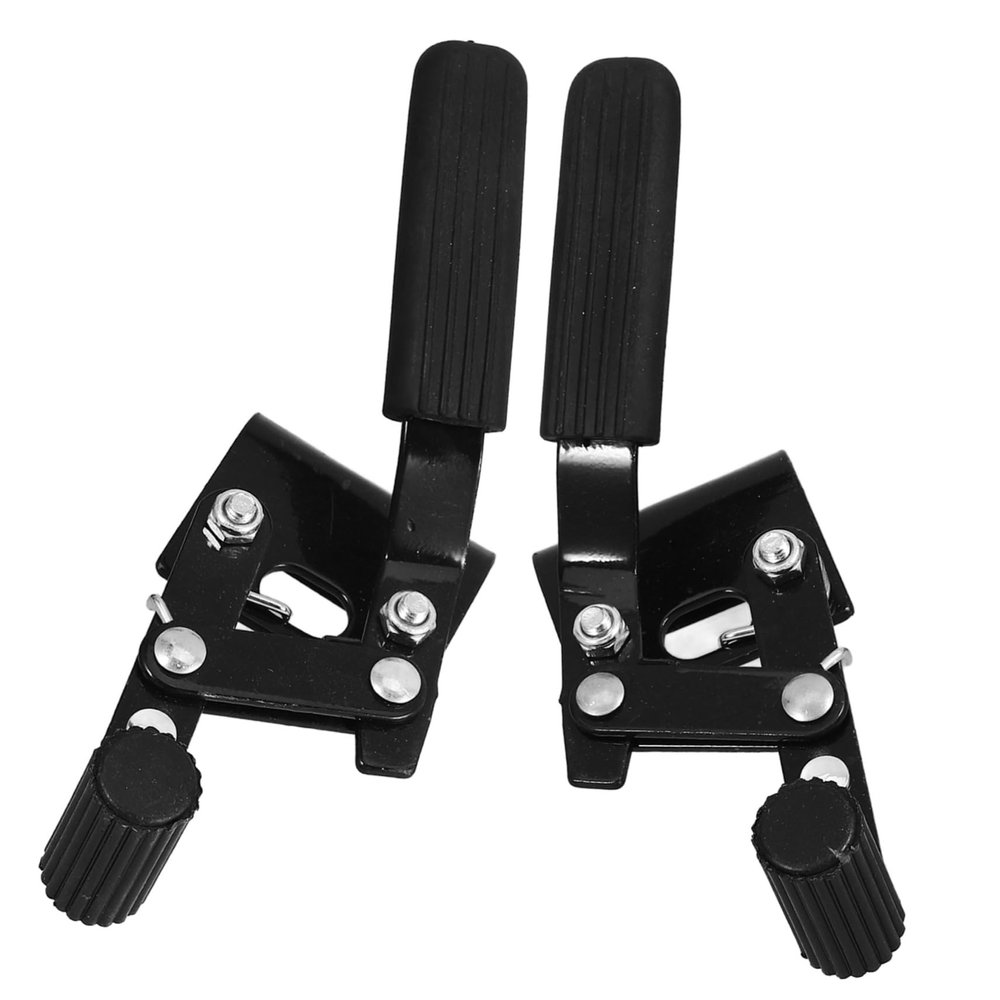 COLLBATH Wheelchair Spares Black Hand Brake Replacement Parts for Manual Wheelchairs with Steel and Abs Construction Featuring Secure Combination Locking and Antislip Design