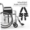 COLLBATH Wheelchair Spares Black Hand Brake Replacement Parts for Manual Wheelchairs with Steel and Abs Construction Featuring Secure Combination Locking and Antislip Design view 4
