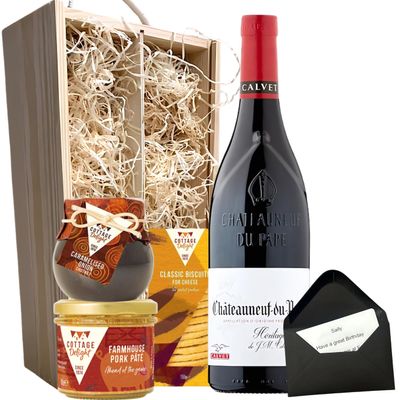 Chateauneuf Du Pape Red Wine Gift Set (Wine Hamper)