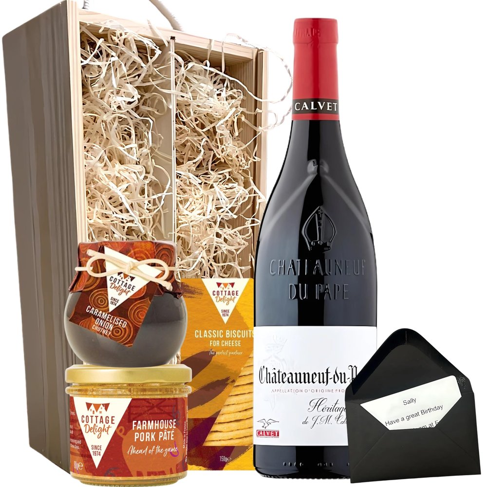 Chateauneuf Du Pape Red Wine Gift Set (Wine Hamper)