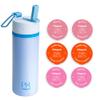 Vitapod Paris Hilton x Daily Wellness System - 22oz Pearlescent Water Bottle in Poolside Blue & 6 Drink Mix Pod Sampler, Includes BEAUTY+, HYDRATION+, and ENERGY+ Functional Drink Mix Pods view 1