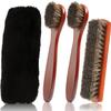 Travel-Friendly Luxury Leather Shoe Care Bundle - Compact Horse Hair Brush & Boot Polish Tools for On-The-Go Leather & Sneaker Maintenance (3+1 pcs) view 1