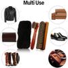 Travel-Friendly Luxury Leather Shoe Care Bundle - Compact Horse Hair Brush & Boot Polish Tools for On-The-Go Leather & Sneaker Maintenance (3+1 pcs) view 3