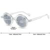 ABETOS Round Reading Glasses Sunglasses UV400 Protection Small Retro Lightweight Eyeglasses Outdoor Sun Readers for Men and Women 1.0 1.5 2.0 2.5 3.0, Clear+1.0 view 2