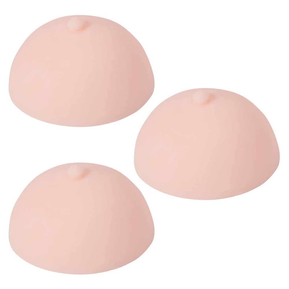 Eoslcusmvl 3X 3D Tattoo Areola Practicing Skin Silicone Fake Breasts Chest Pleural Practice Mould for Beginners Permanent Makeup