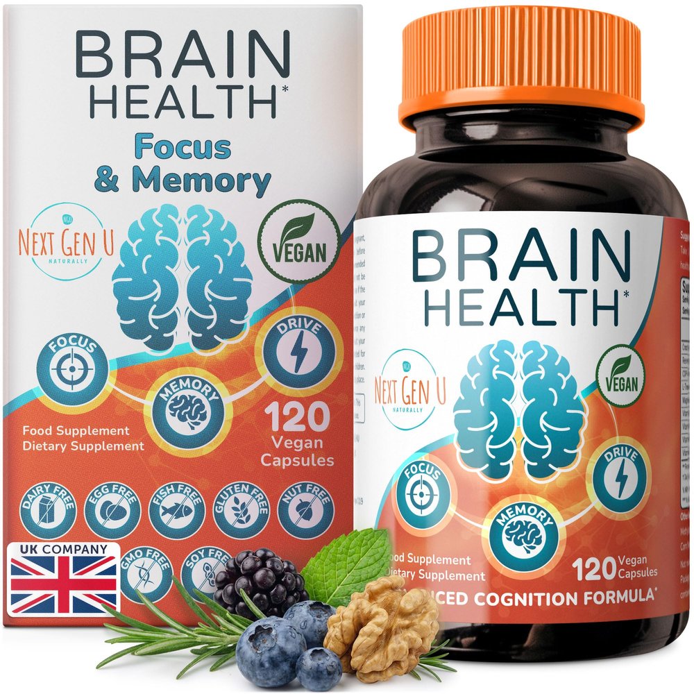 Brain Supplement - 120 Vegan Capsules - Dietary Nootropic May Help Memory, Cognitive Function & Focus - Formulation with Amino Acids, Polyphenols & B Vitamins - for Women, Men & Seniors - by NextGenU