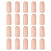 PATIKIL Finger Covers Cots, Silicone Finger Tips Protectors Gloves Breathable Fingertip Caps Reusable with Air Holes for Dry Skin Cracking, 1.77x0.67inch, 20 Pcs view 1