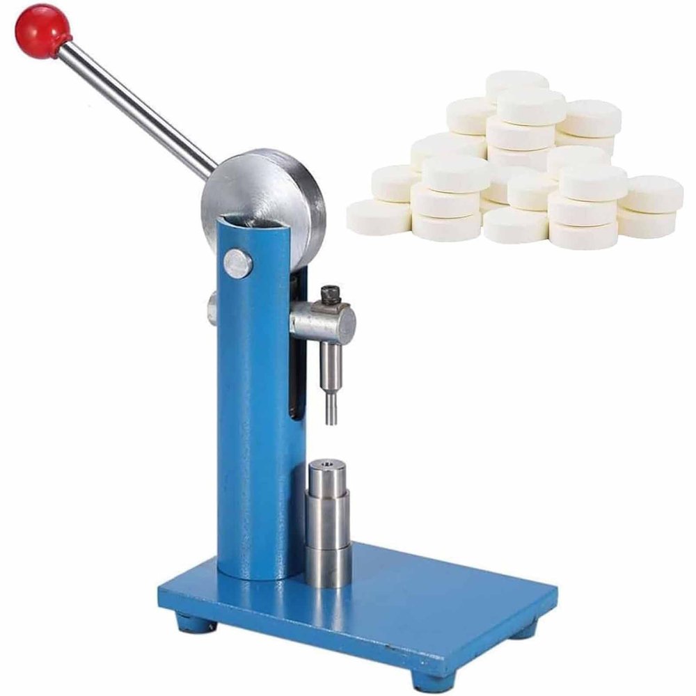 Manual Tablet Punch Press, 8-12mm Manual Candy Press, 0-2000 Pieces/Hour, Candy Sugar Pill Tablet Press Machine, Home Kitchen Press Tool Device,12mm