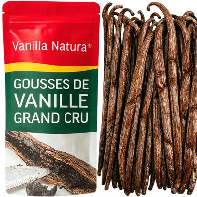 25 Vanilla Pods Grand Cru 14-16 cm Extra Quality, Flexible, Scented - Eco Pack