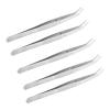 5 X Curved Tweezers Made of Stainless Steel with High Hardness, Ergonomically Designed for Long Hours of Use, Ideal for Sewing Machine Accessories view 1