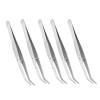 5 X Curved Tweezers Made of Stainless Steel with High Hardness, Ergonomically Designed for Long Hours of Use, Ideal for Sewing Machine Accessories view 4