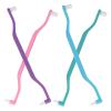Anneome Double-Headed Toothbrushes for Improved Access to Hard-to-Reach Areas 4pcs with Small Bristle Heads Plastic Curve Handled Household Toothbrushes as Housewarming Or Festival view 1