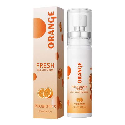 Fruit Oral Breath Spray,Pro-Biotic Oral Spray,Breath Freshener Spray,Oral Care Spray,Long-Lasting Mouth Freshener,Mouth Spray for Bad Breath,Breath Fresheners for Adults,Dry Mouth Spray,Orange