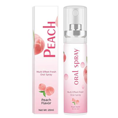 Fruit Oral Breath Spray,Pro-Biotic Oral Spray,Breath Freshener Spray,Oral Care Spray,Long-Lasting Mouth Freshener,Mouth Spray for Bad Breath,Breath Fresheners for Adults,Dry Mouth Spray,Peach