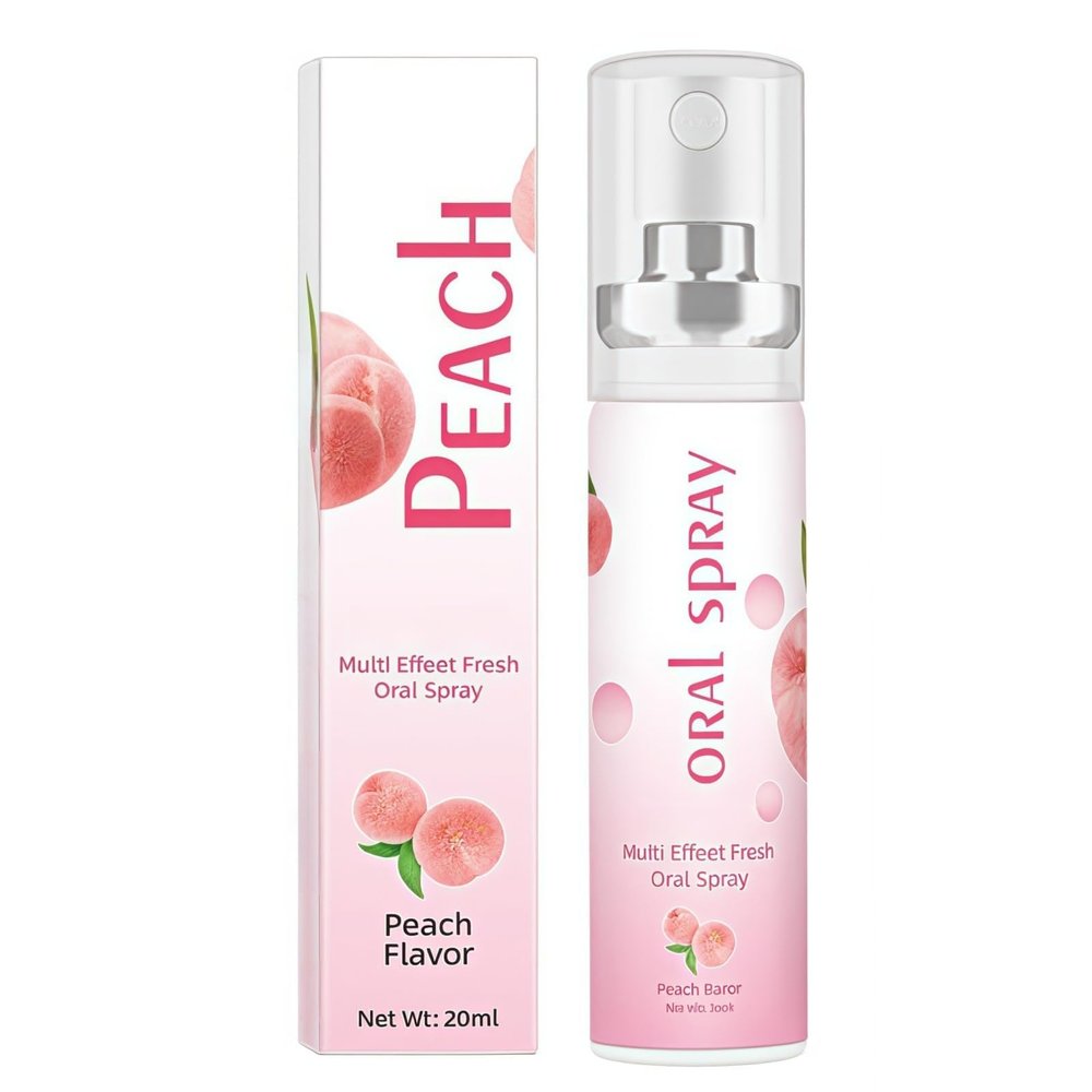 Fruit Oral Breath Spray,Pro-Biotic Oral Spray,Breath Freshener Spray,Oral Care Spray,Long-Lasting Mouth Freshener,Mouth Spray for Bad Breath,Breath Fresheners for Adults,Dry Mouth Spray,Peach