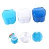 Beavorty 3pcs Portable Denture Case Plastic False Teeth Container with Strainer and Hinged Lid, Safe Tooth Storage Box Prevents Damage, for Dentures and Athletic Mouth Guards view 4