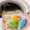 Kaseremy Washing Ball for Washing Machine, 4 Pieces Fish Shape Dryer Balls, Washing Balls, Rubber Washing Ball for Laundry Drum, Reduce Wrinkles and Clamp view 3