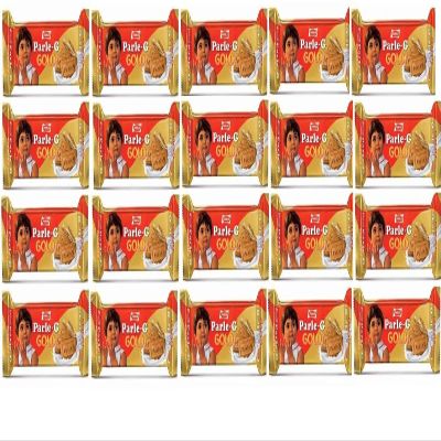 Parle-G Gold Biscuits, Premium Glucose Biscuit For Kids & Family Pack Cookies 100g Crackers (Pack of 20)
