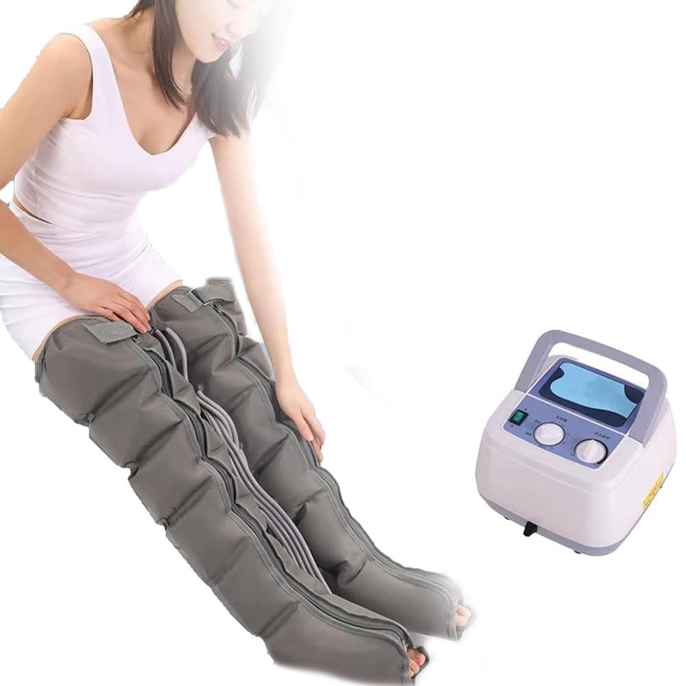 Air Compression Leg Massager Machine, Pressotherapy, Air Compression Boots, Pneumatic Massager Promotes Blood Circulation Lymph Drainage