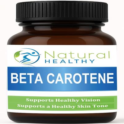 Beta Carotene - 120 Tablets - Suitable for Vegans - Source of Provitamin A - Natural & Healthy UK