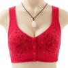 Women's Plus Size Bra Front Closure Push Up Underpants Printed Bralette Sexy Wide Straps With Buttons Casual Cheap Lingerie For Daily view 2