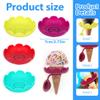 HQRKOTM Pack of 4 children's ice holders, silicone ice holder on a stick, ice holder for children, silicone ice holder on a stick, leak-proof ice holder, a, A view 2