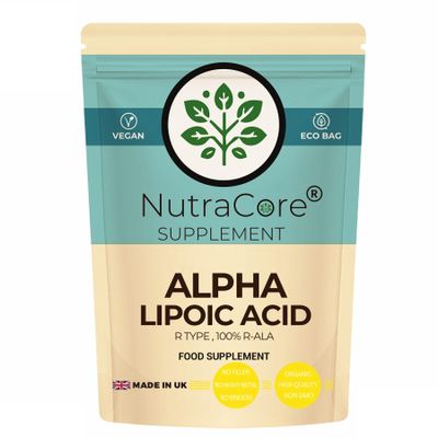 NutraCore R-Alpha Lipoic Acid 550mg | Alpha Lipoic Acid | 90 Vegan Caps