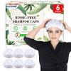 Shampoo Caps No Rinse, Hair Washing Shampoo Shower Caps for Elderly and Bedridden Patients, Rinse Free Shampoo Shower Caps for Post Surgery, Hospital, Camping (6 Pack) view 1