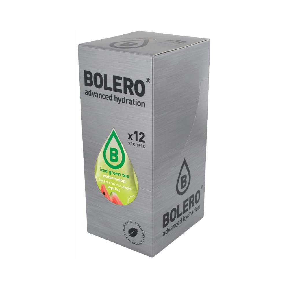 Bolero Iced Green Tea (12x8g) Watermelon - Intra- & Post-Workout - Intra-Workout