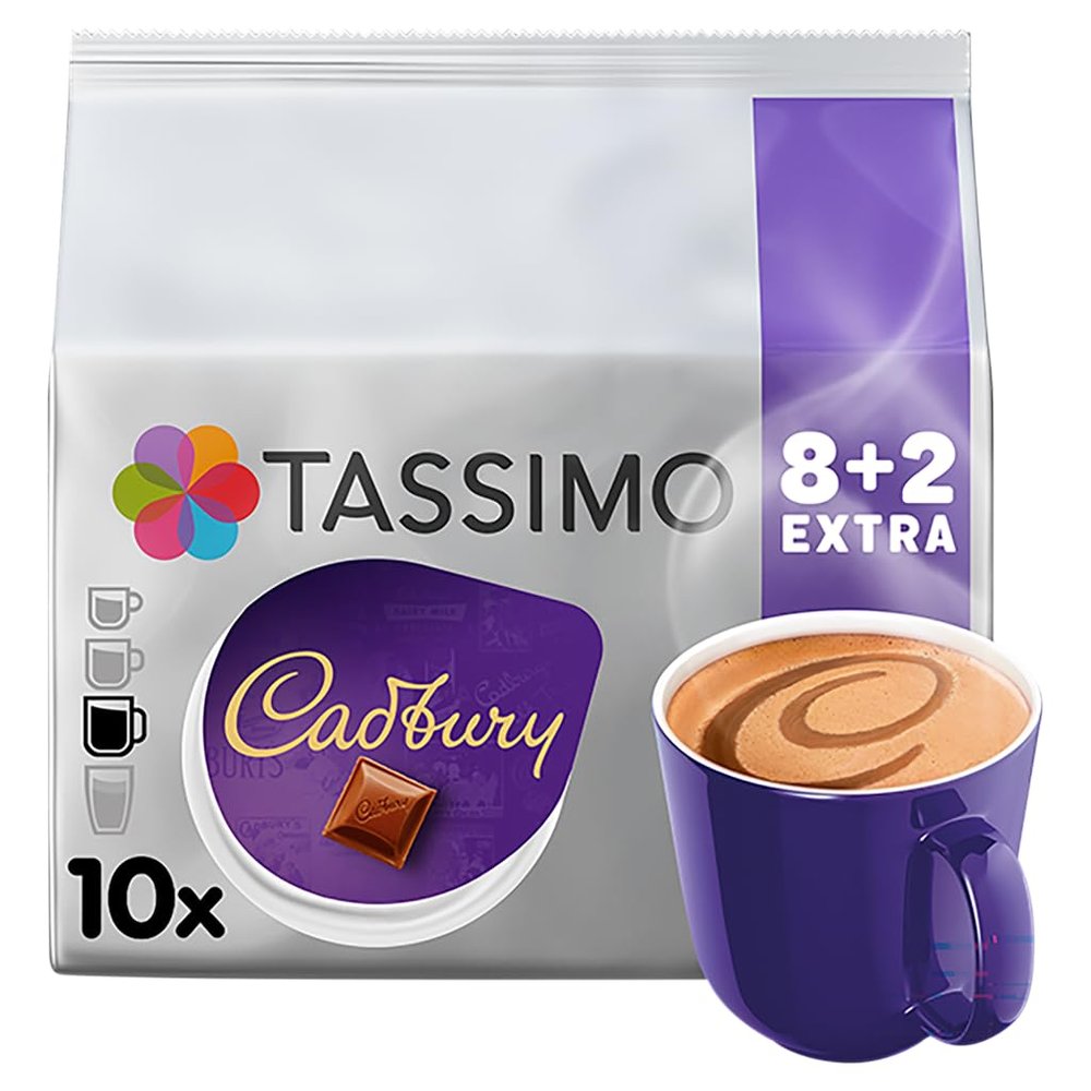 Tassimo Cadbury Hot Chocolate Pods, 10 Servings, 160g