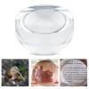 10X Magnifier Dome, Optical Acrylic Paperweight Magnifier Reading with Light Gathering, for Photography, Reading Aid, Desktop Magnifying view 3