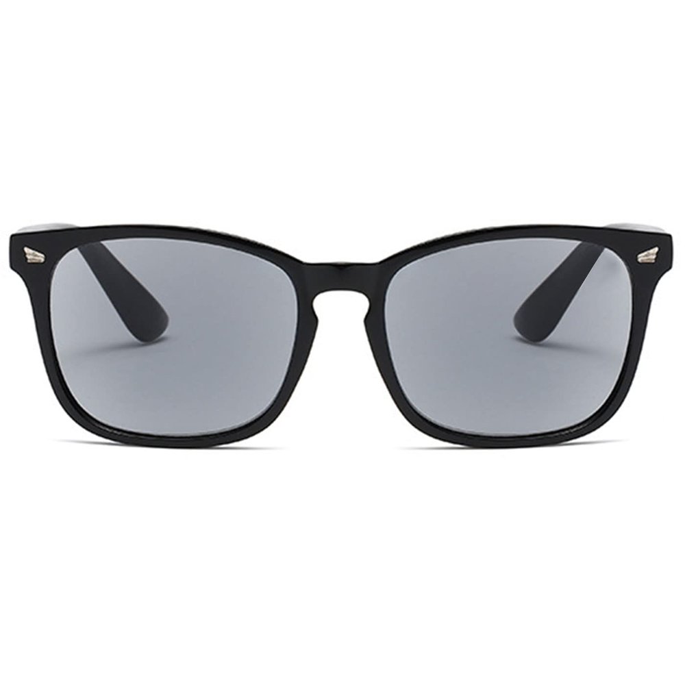 ABETOS Reading Sunglasses Tinted Sun Readers Classic Retro Eyeglasses for Women Men UV400 Protection Outdoor Reading in the Sun 1.0 1.5 2.0 2.5 3.0, Glossy black+0.0