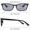 ABETOS Reading Sunglasses Tinted Sun Readers Classic Retro Eyeglasses for Women Men UV400 Protection Outdoor Reading in the Sun 1.0 1.5 2.0 2.5 3.0, Glossy black+0.0 view 2