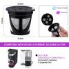 4 Pieces K Cups Reusable Coffee Filters with Coffee SpoonBuilt-In Stainless steel Mesh Straine K Cup Coffee Pod (Black) view 2