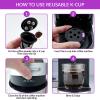 4 Pieces K Cups Reusable Coffee Filters with Coffee SpoonBuilt-In Stainless steel Mesh Straine K Cup Coffee Pod (Black) view 4