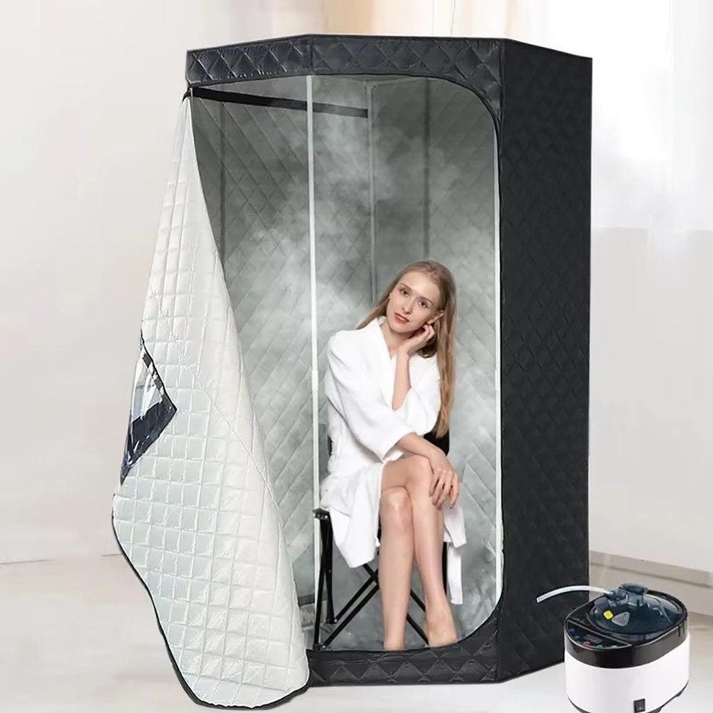 FHRKA Portable Steam Sauna Box, Personal Sauna Tent Kit for Home Spa, Indoor Sauna Relaxation with Steam Generator