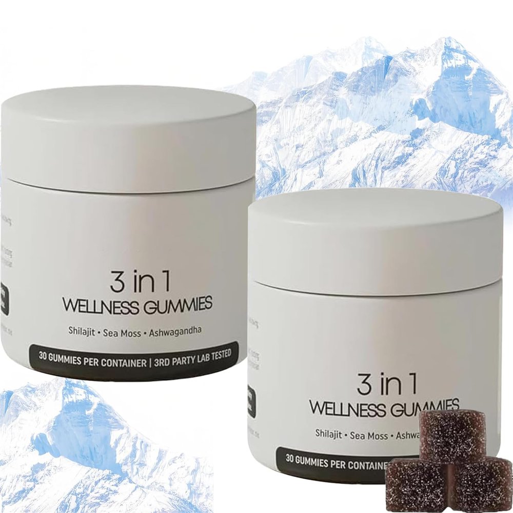 3 in 1 Shilajit Gummies, Pure Shilajit Gummies,ShilajitGummies for Men,ShilajitSupplement,Supports Natural Energy,30 Day Supply Per Bottle (2)