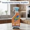 Flash Kitchen Cleaner Spray 800ml Antibacterial, Tough on Grease, Streak-Free, No Rinse, Kills 99.9% Bacteria, Fresh Scent Orange - 1 Pack view 3